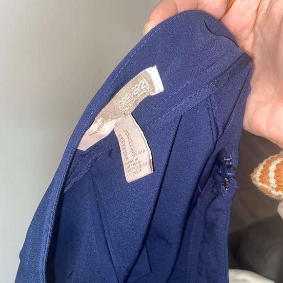 Forever 21 Navy Blue Box Pleat Mini Pleated Skirt Size XS - Picture 10 of 10